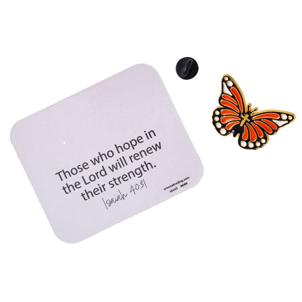 Butterfly Pin with Be Transformed Card - Picture 2 of 2